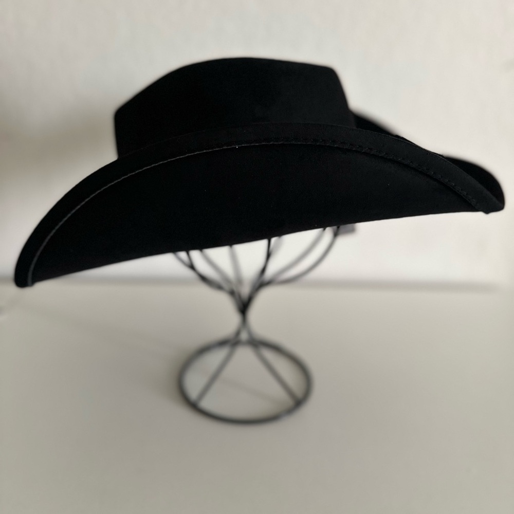 Black Studded Cowboy Hat - Picture 5 of 7
